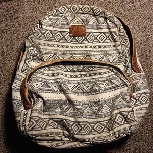 Billabong Black White Tribal Pattern  Backpack